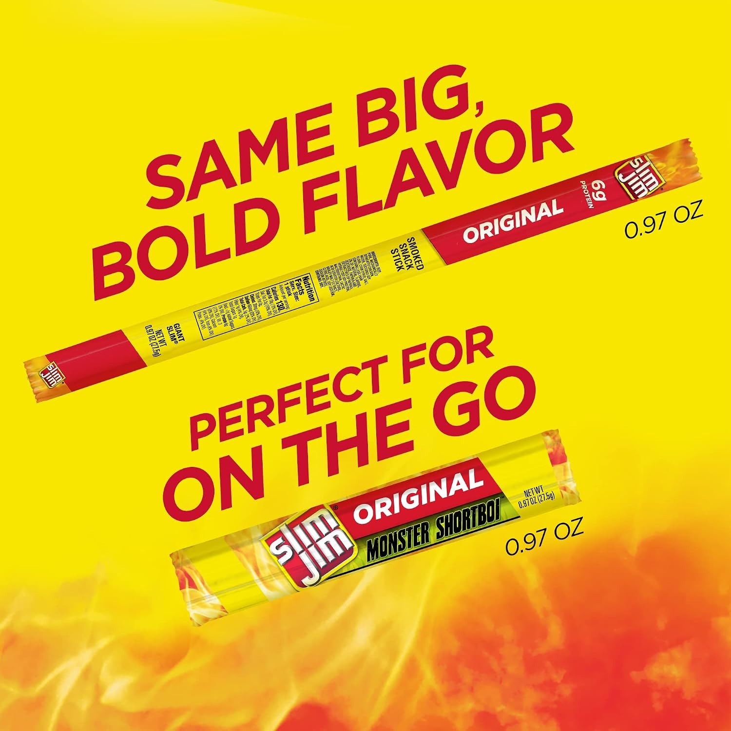 Individually Wrapped Monster Shortboi Meat Stick, 6g Protein, Low Carb, 0.97 oz
