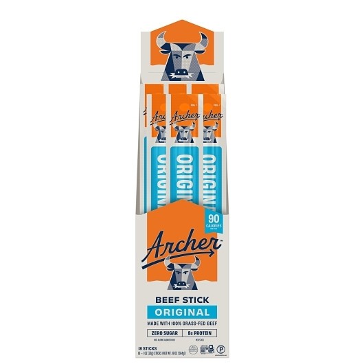 Country Archer Jerky Co Original Grass-Fed Beef Sticks, 1 Ounce, 108 Per Case