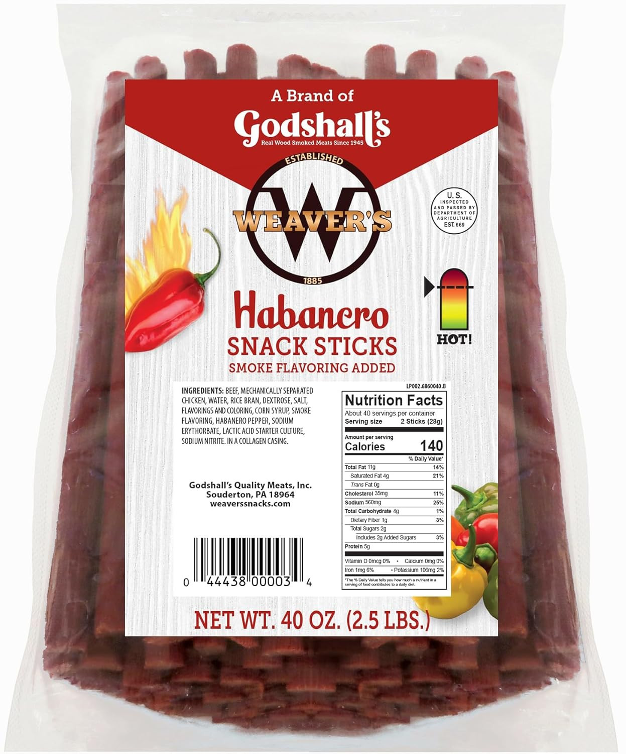 Original snack sticks beef and chicken mild flavored 80 count