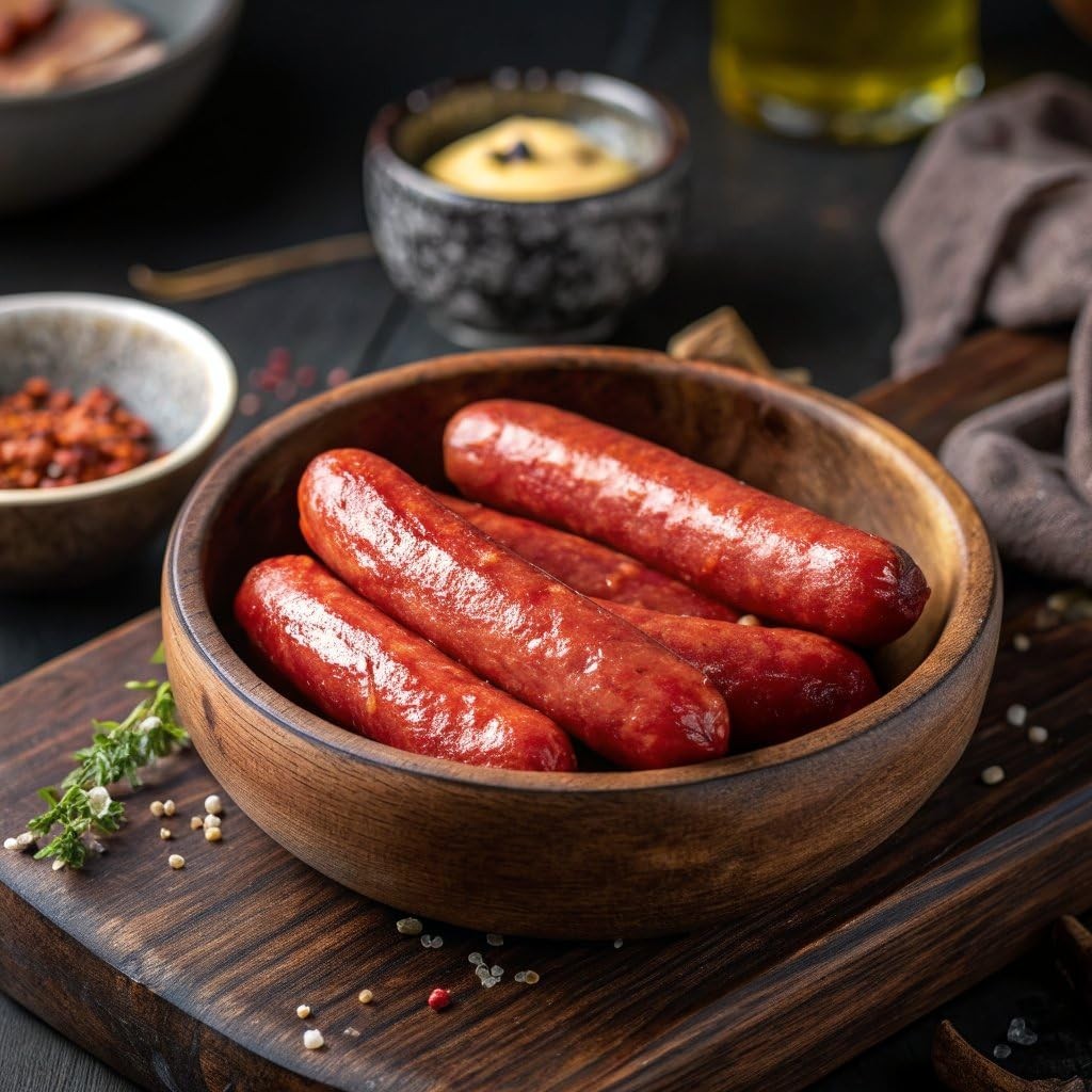 Savory Big Mama Pickled Sausages 2.4 Oz, 6 Count – Perfect On-the-Go Snack
