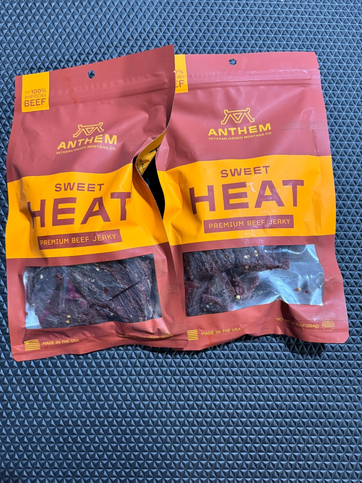 Anthem Snacks, Premium Beef Jerky, Sweet heat, 10 oz x 2 packs