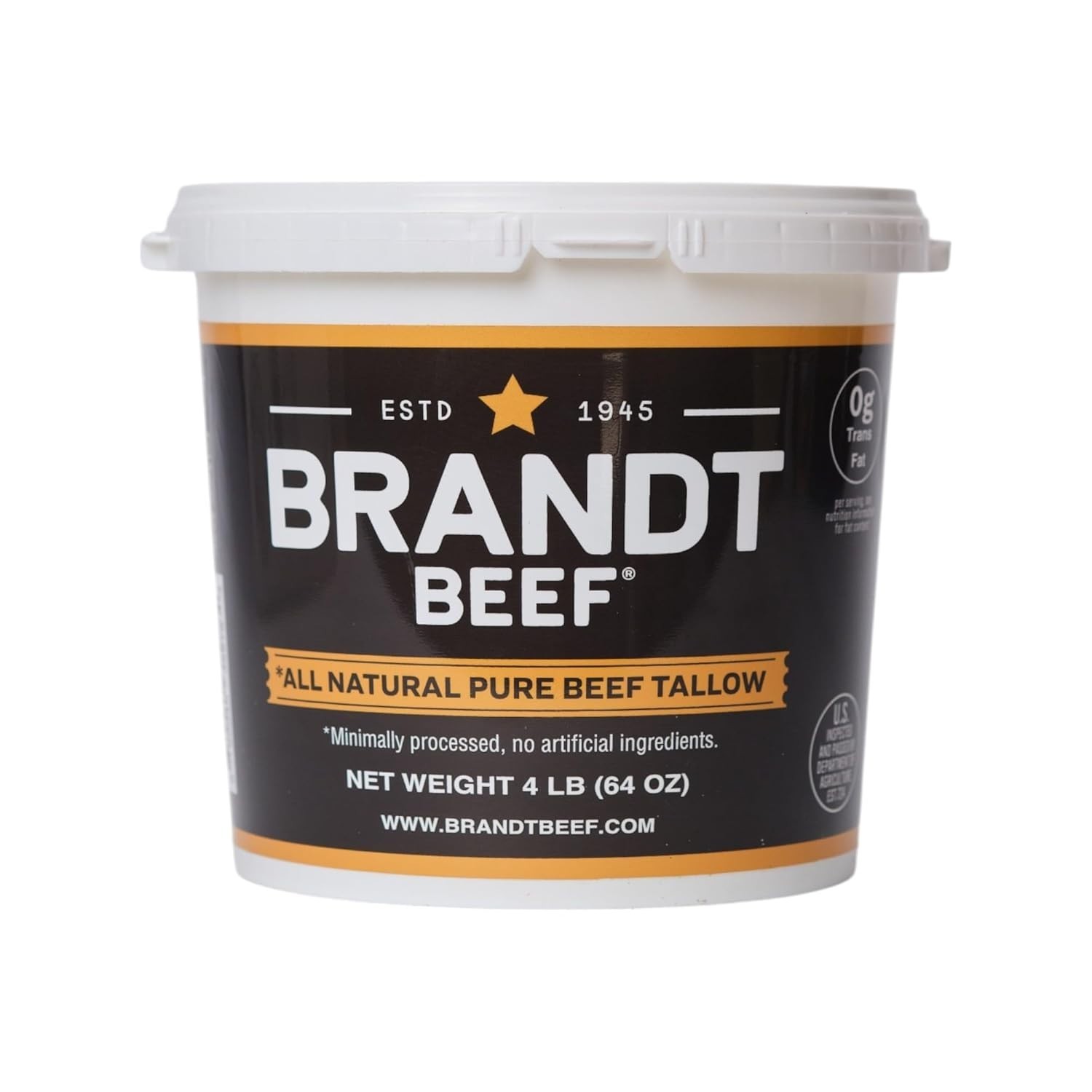 Brand Tallow – 100% Pure Beef Tallow for Cooking | 64 oz 4 lb Tub Beef Tallow…