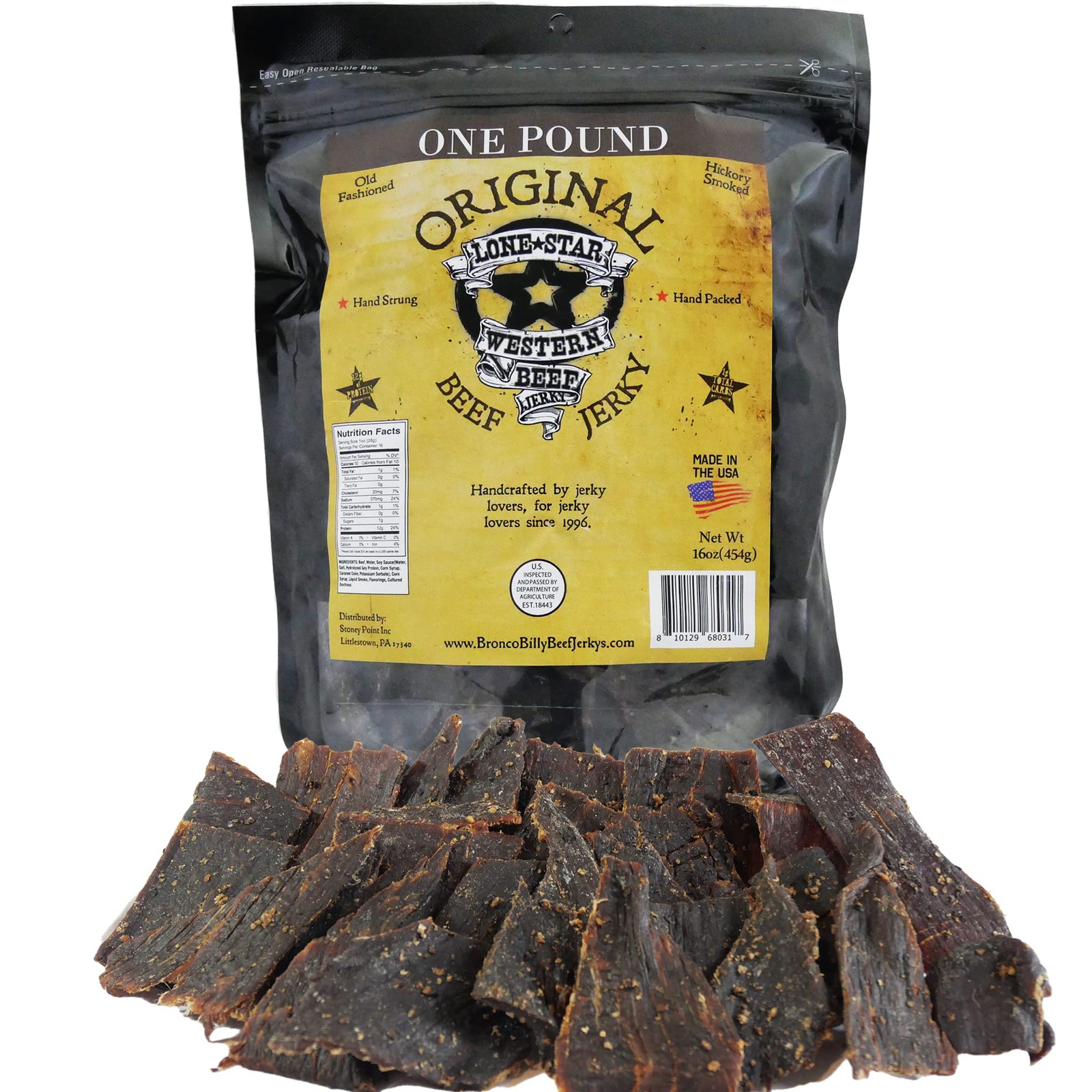 Lone Star Original Flavored Beef Jerky – 1 Pound 16 Ounce (Pack of 1)