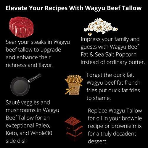 Chicago Wagyu Beef Tallow, Paleo-Friendly, Keto-Friendly, 100% Pure Wagyu, 42 OZ