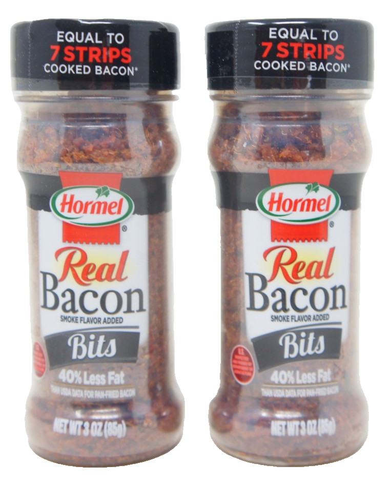 Hormel Real Bacon Bits 40% Less Fat Smoke Flavor 3 Oz Pack of 2 Salad Topping