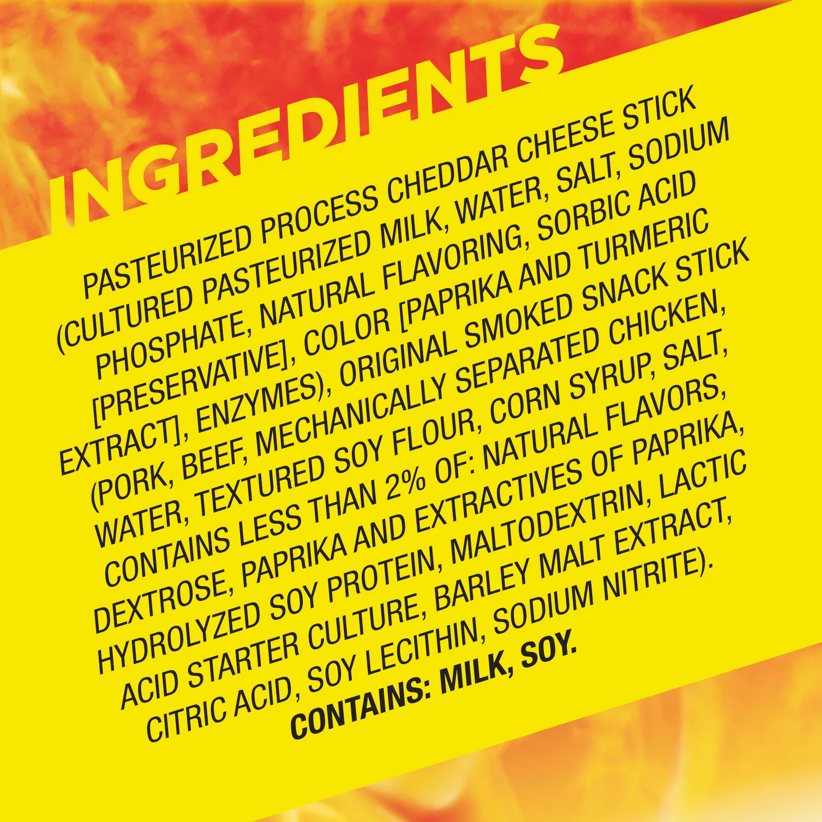 Beef ‘N Cheese Smoked Meat Sticks, Original Flavor, 5G Protein per Ser