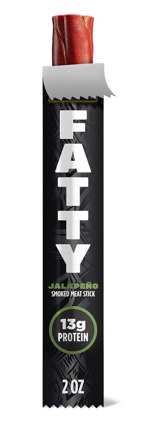 FATTY Meat Jerky Snack Sticks, Jalapeno, Spicy Hot High Protein 5 – 2 oz. Sticks