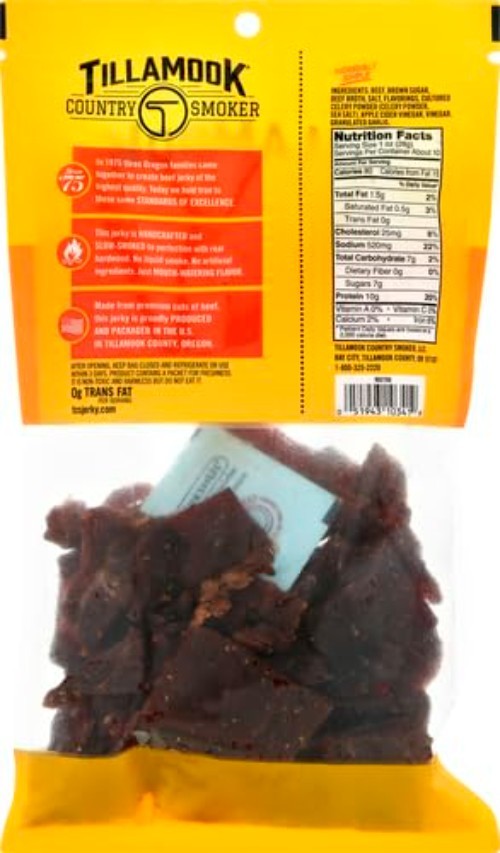 Crafted Hardwood Smoked Beef Jerky – 20 Ounce Total, Protein Rich Snack