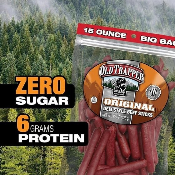 Old Trapper original Beef stick 15oz Resealable Bag…
