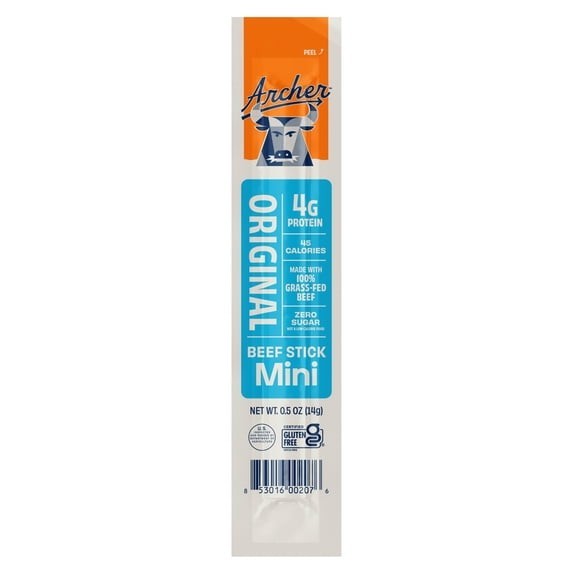 Archer Original Beef Mini Jerky Sticks Zero Sugar 16 Count 2 Pack