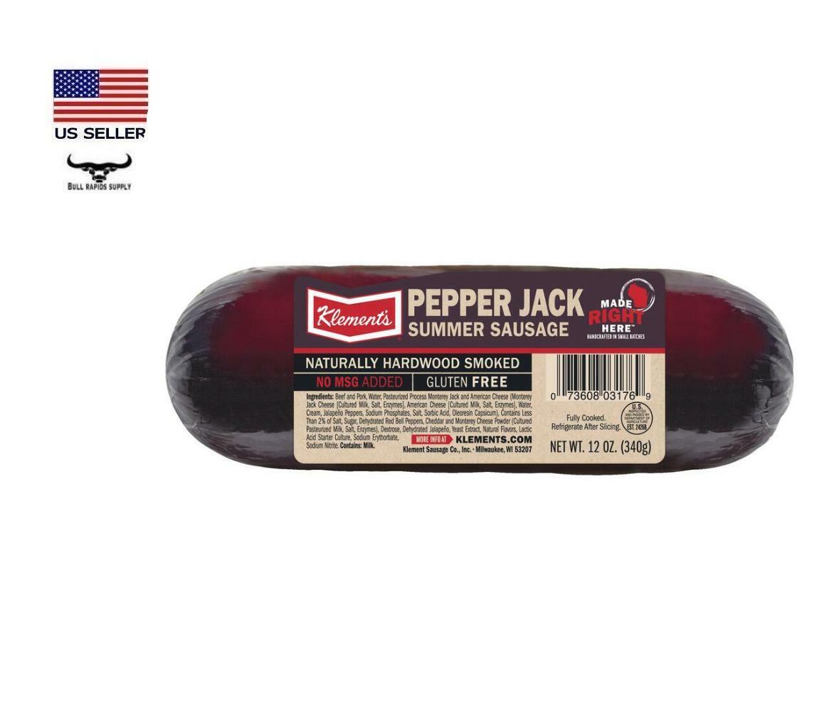 Klement’s Pepper Jack Summer Sausage – 12 oz