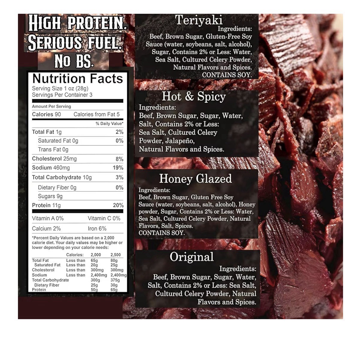 Jailhouse Beef Jerky Variety Pack (8CT)