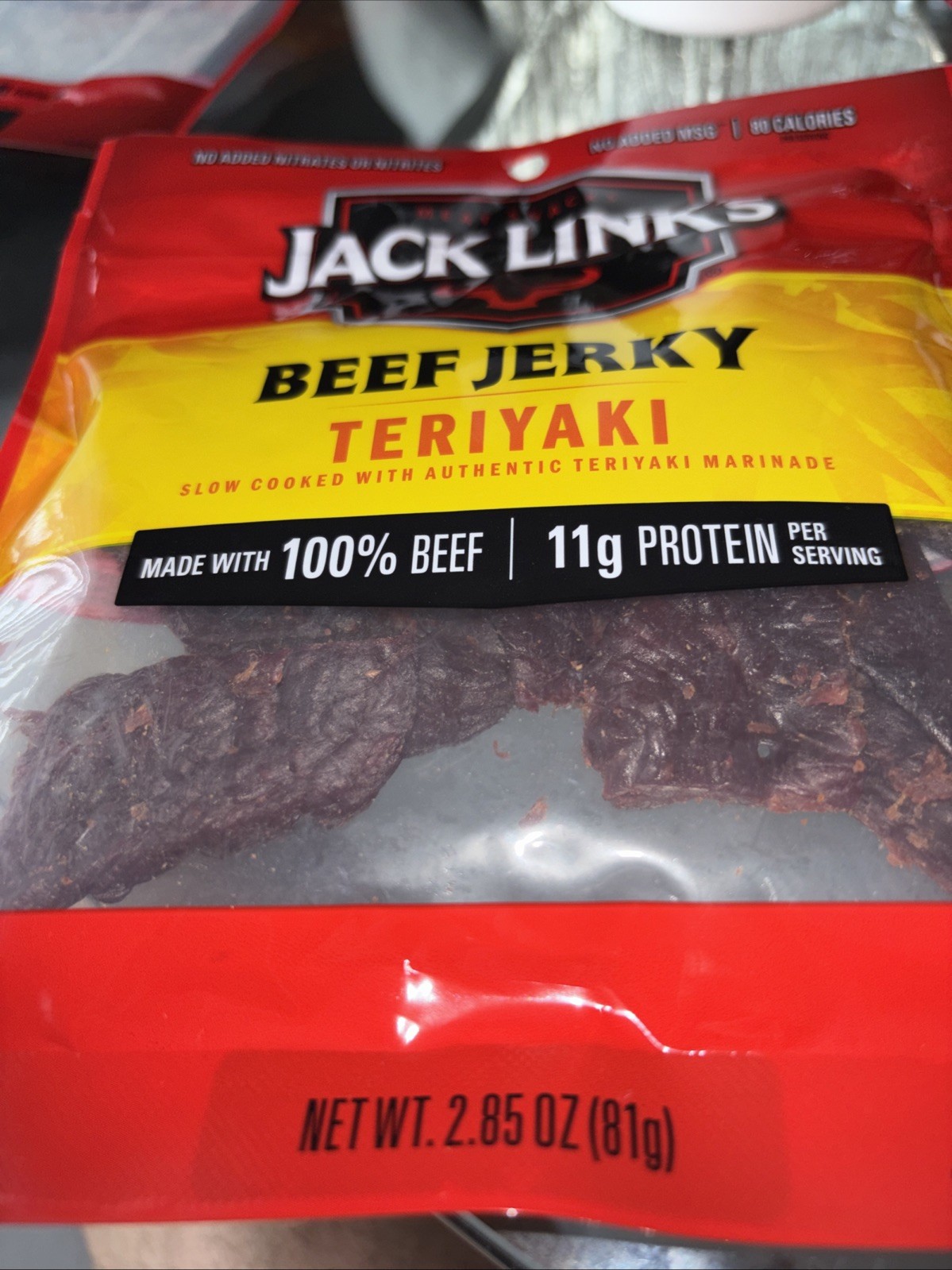 🔵 New Jack Link’s Original Beef Teriyaki Normal Meat Snacks Jerky Bag 2.85