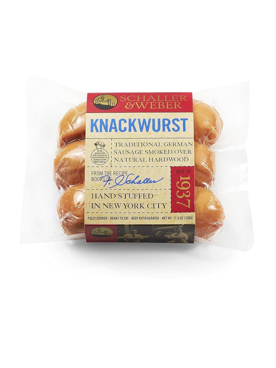 Schaller & Weber Knackwurst. 11 oz pack of 2