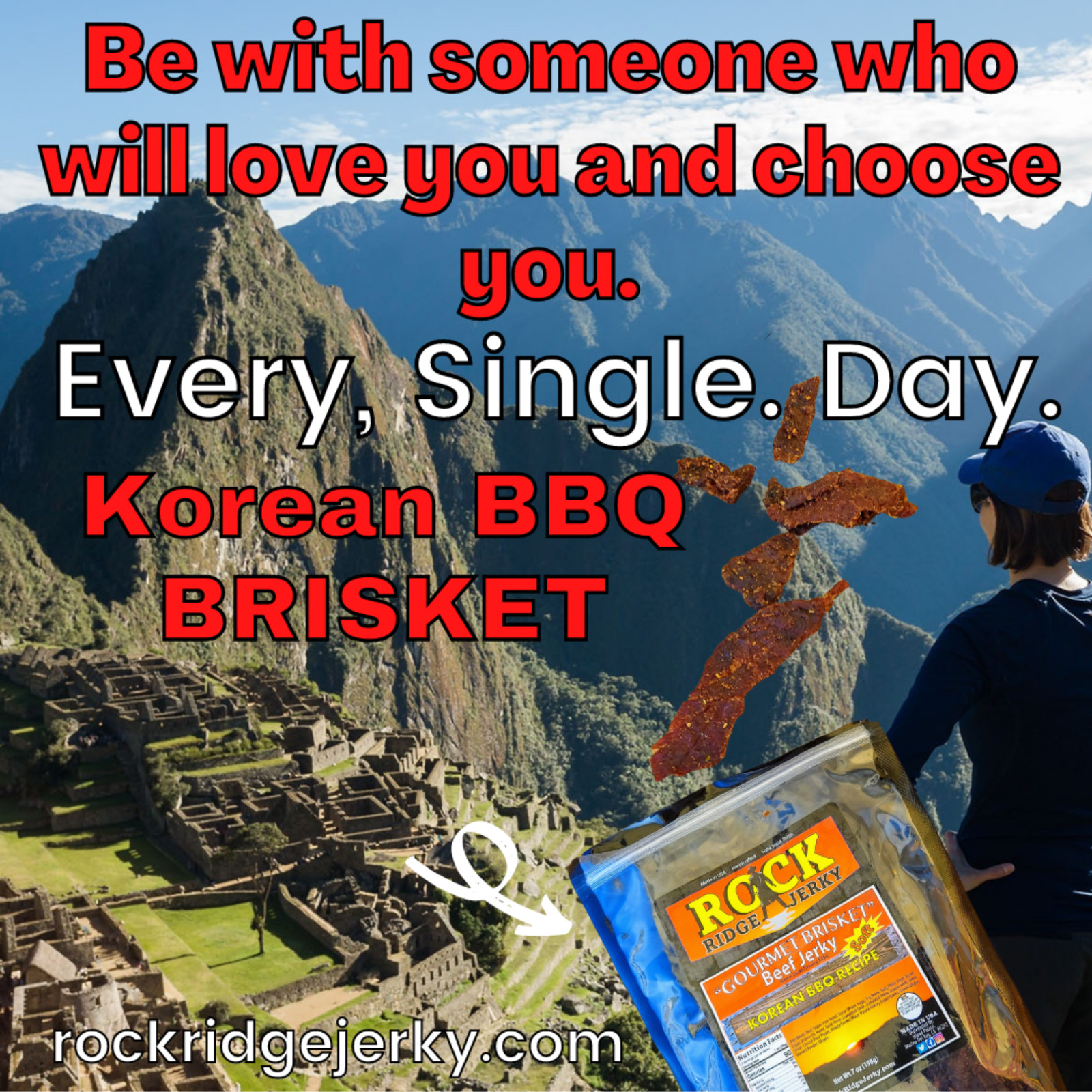 KOREAN BBQ Brisket beef jerky Big 7oz.bag FRESH smoked weekly