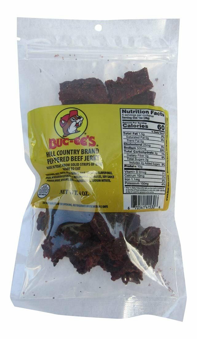 Buc-ee’s Texas Hill Country Brand Peppered Beef Jerky in Resealable Bag (One…