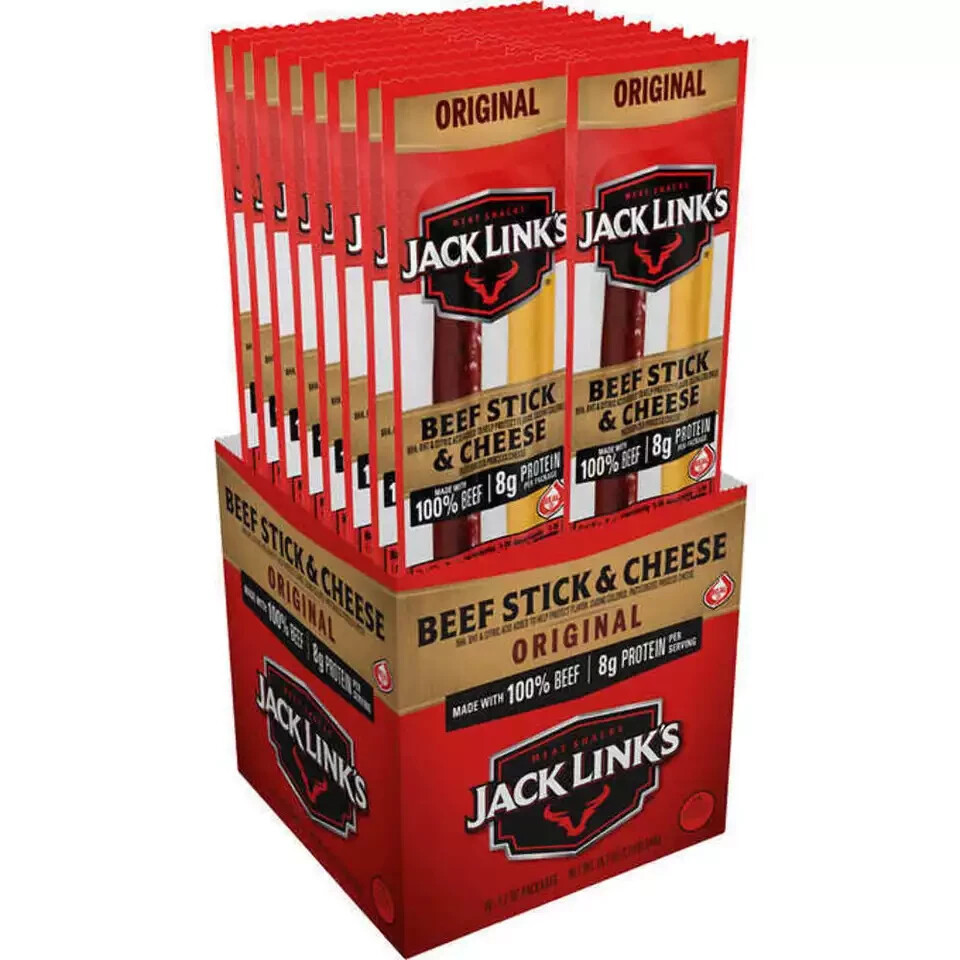 2 PACK – Jack Link’s Original Beef & Cheese Combo Pack, 1.2 oz – (16 Each)