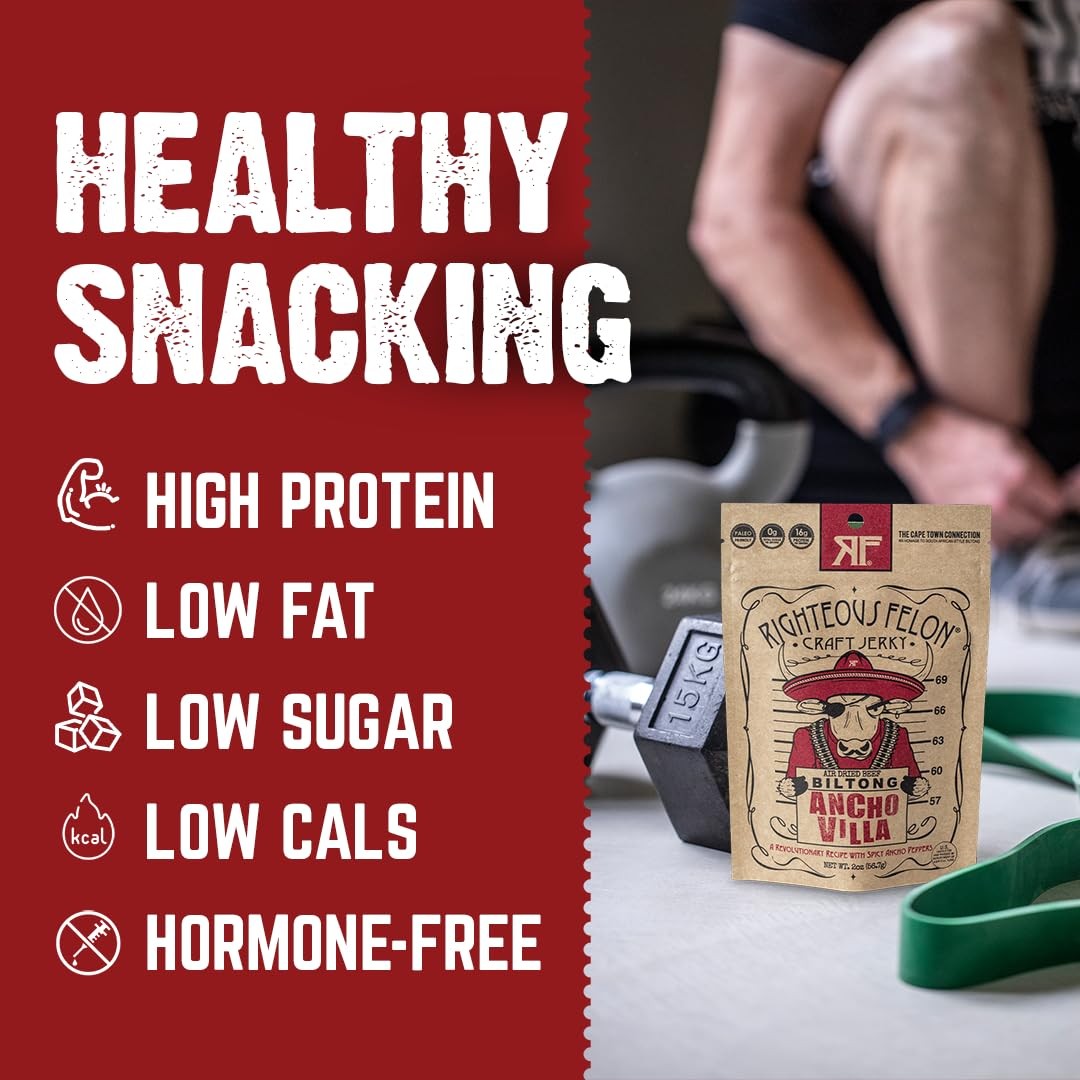 South African Beef Biltong Jerky High Protein Keto Low Sugar 8 Pack Snack