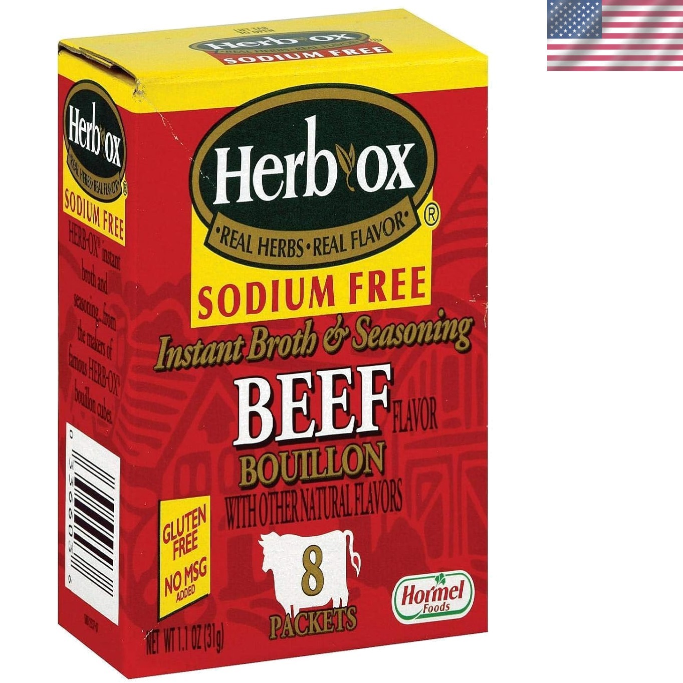 1.1 oz Sodium-Free Beef Bouillon Pack – Instant, Gluten-Free Seasoning