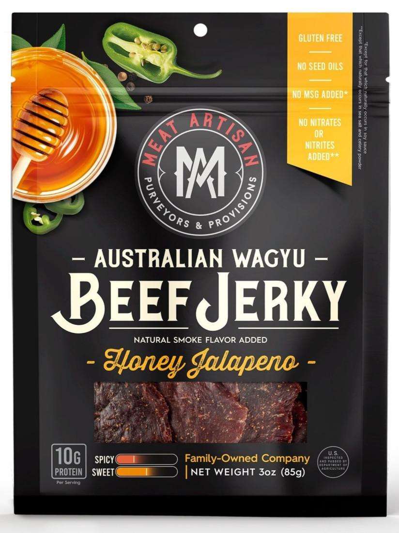3 BAG VARITY SAMPLER COMBO LOT AUSTRALIAN WAGYU BEEF JERKY STEAK SPICY HOT 3 PK