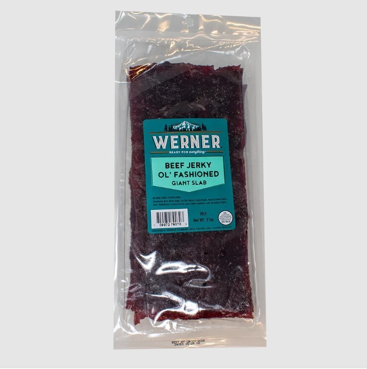 Werner Beef Jerky Slab 10 Count Giant Jerky Slab Ol’ Fashioned
