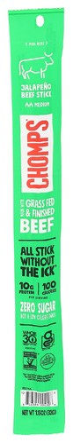 Chomps Beef Stick Jalapeño 1.15 oz (Pack of 24)