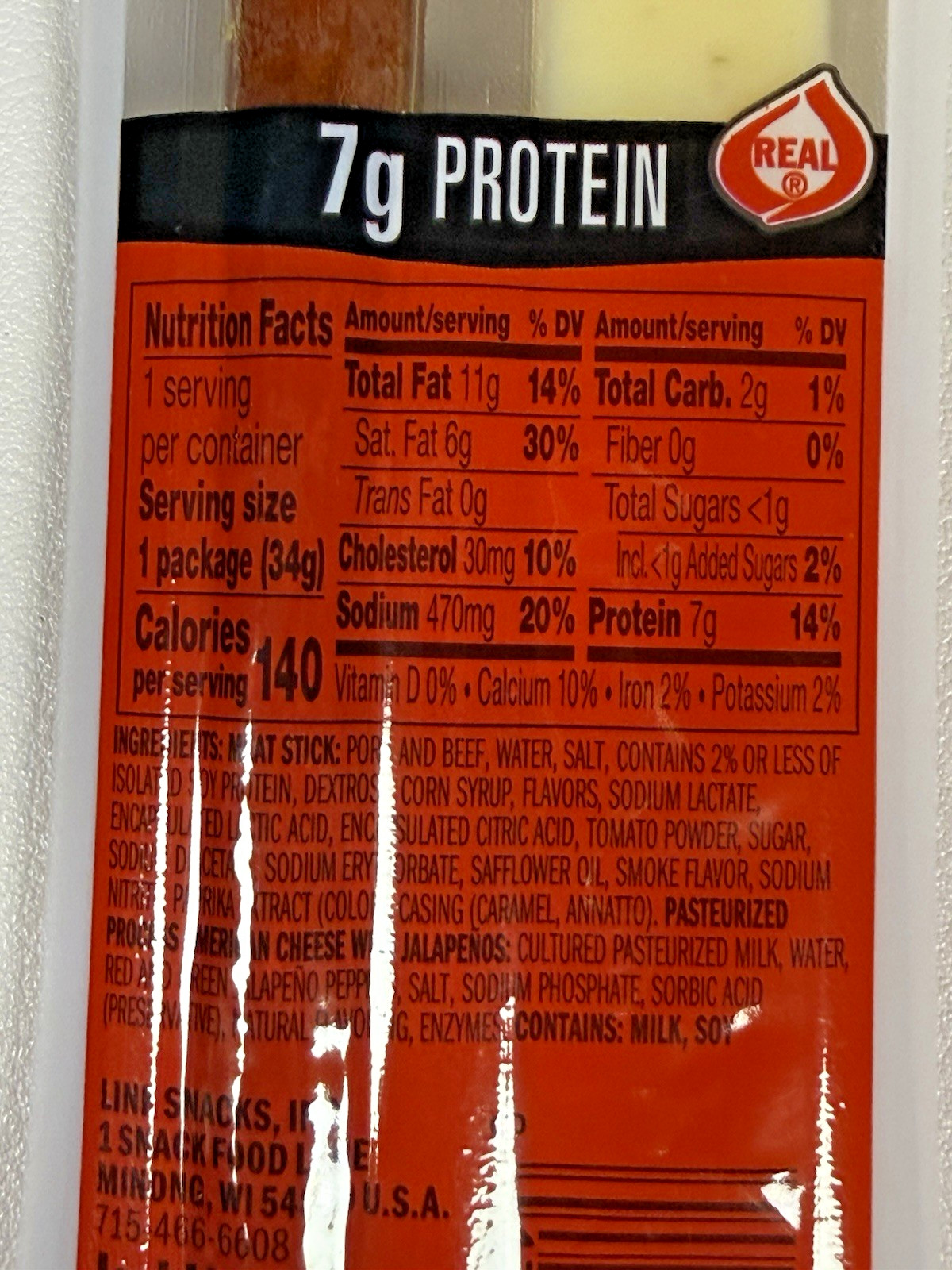 Jack Link’s Jalapeño Meat Stick & Cheese Snack