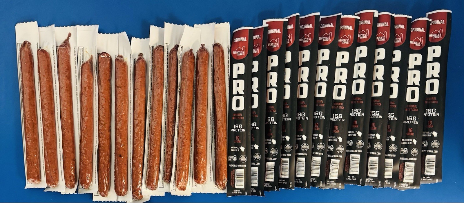 (24) Wensel’s Farms Pro Original Meat Sticks 1.9oz. Bulk Lot BB: 03/2027