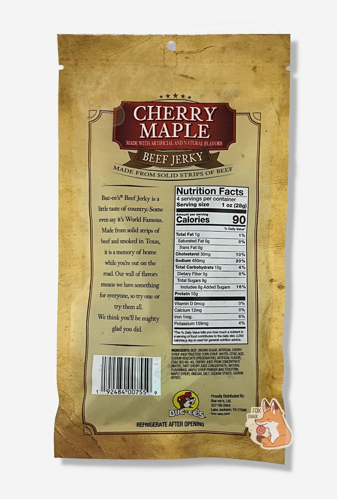 Buc-ee’s Cherry Maple Beef Jerky
