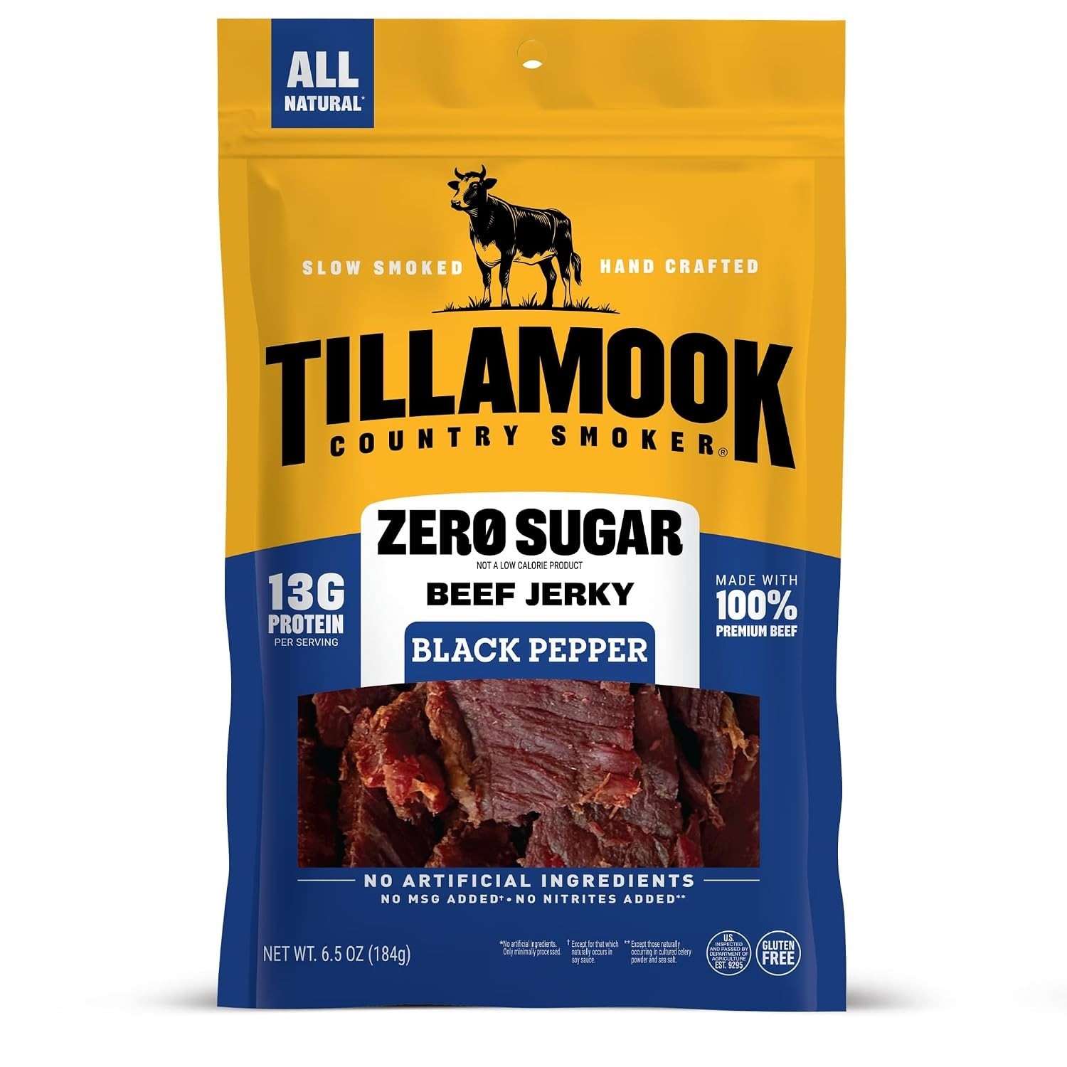 Zero Sugar Beef Jerky Sticks, 6.5 Oz, 14g Protein, Low Carb