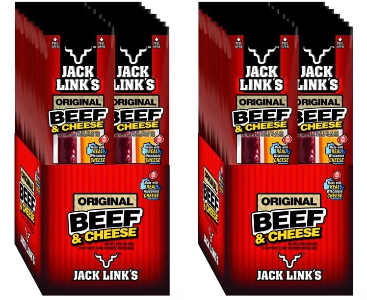 2 PACK – Jack Link’s Original Beef & Cheese Combo Pack, 1.2 oz – (16 Each)