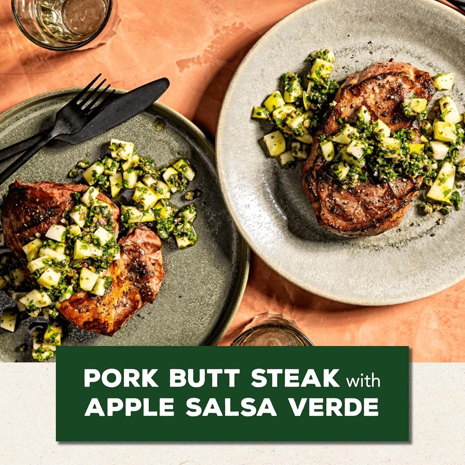 Boneless Pork Shoulder Steaks, 12 oz Each – Pack of 2 – Juicy Flavor