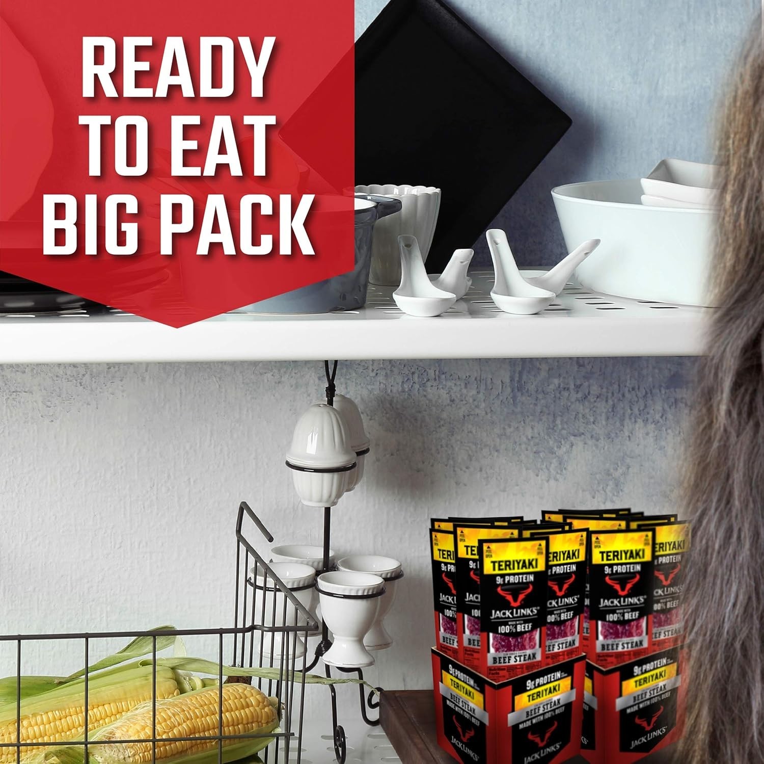 Savory Teriyaki Beef Steaks – 12 Individually Wrapped Protein Snacks, 1 oz Each