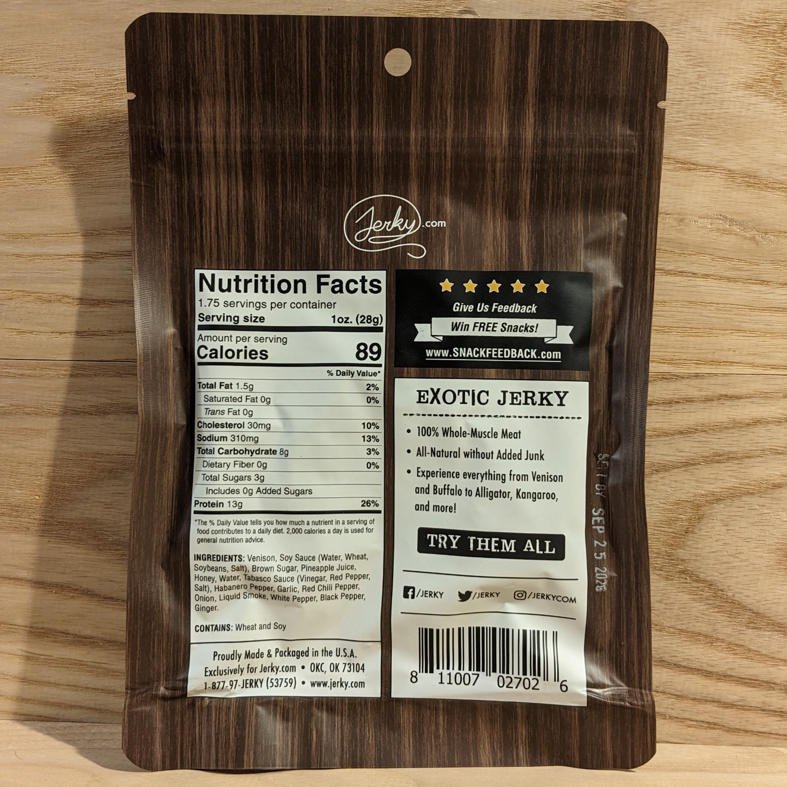 hot venison exotic jerky