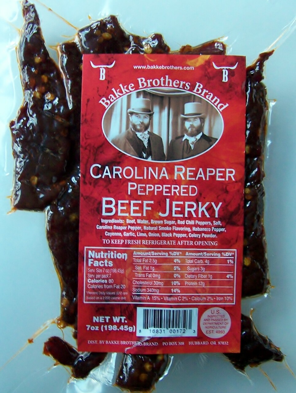 Carolina Reaper Pepper Beef Jerky Extremely HOT Jerky Hut Nitrates & Gluten Free