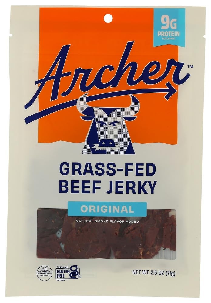 Gluten Free Grass Fed Beef Jerky Snack 25 Ounce Certified Paleo No Preservatives
