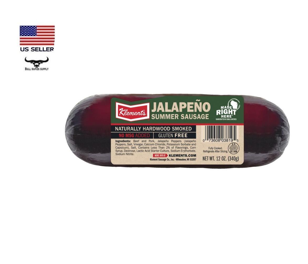 Klement’s Jalapeño Summer Sausage, 12 Ounce