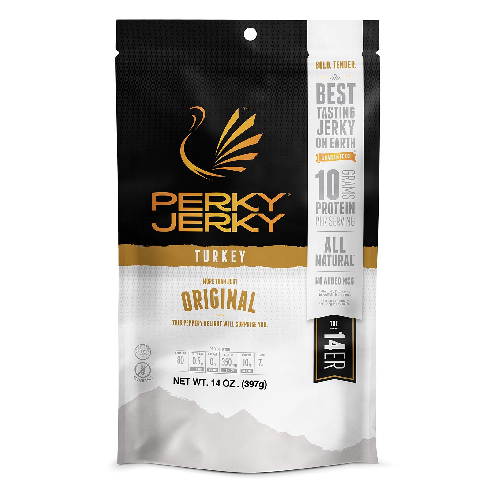 Perky Jerky Original Turkey Jerky, 14oz 14 Ounce (Pack of 1),