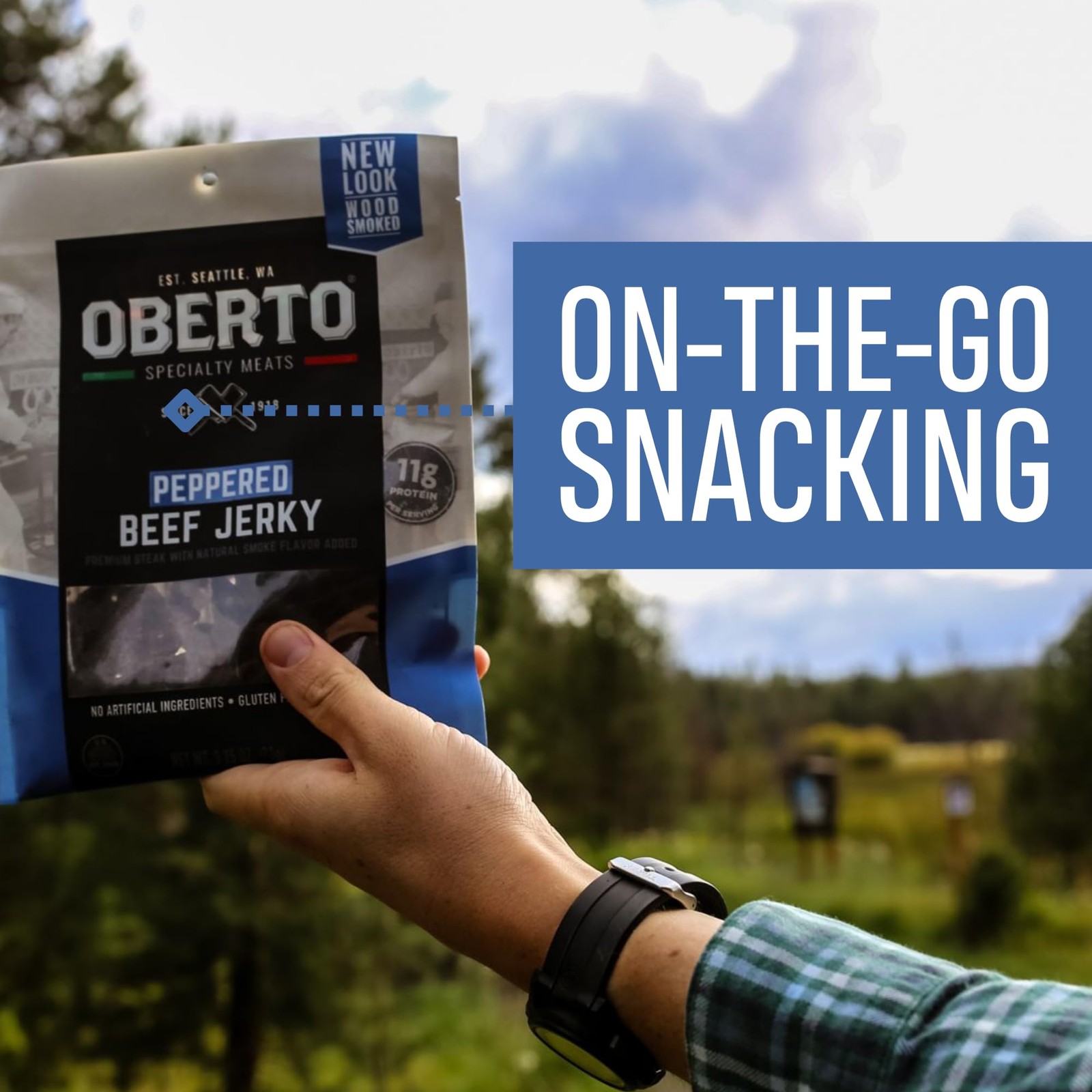 Oberto Specialty Meats Peppered Beef Jerky, 2.7 Ounce (Pack of 8)