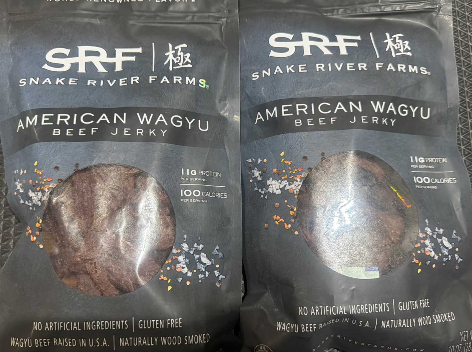 2 Packs Snake River Farms American Wagyu Beef Jerky, 10 oz. EXP 11/20/2026