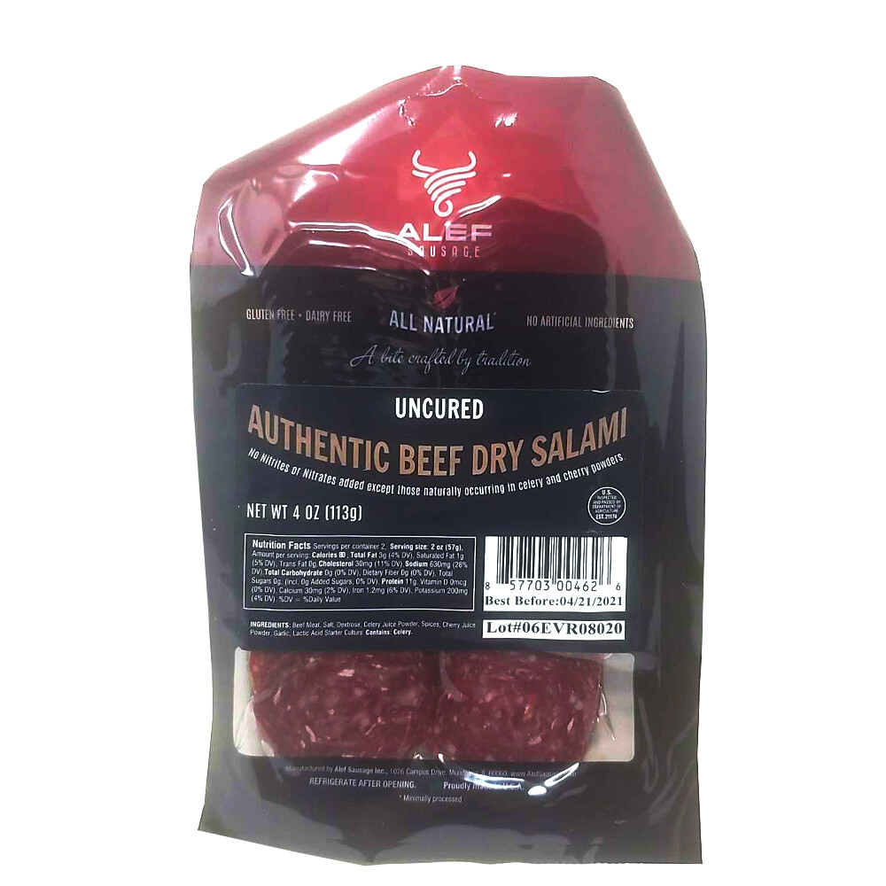 Authentic Sliced Beef Dry Salami 4 oz 113 g Салями