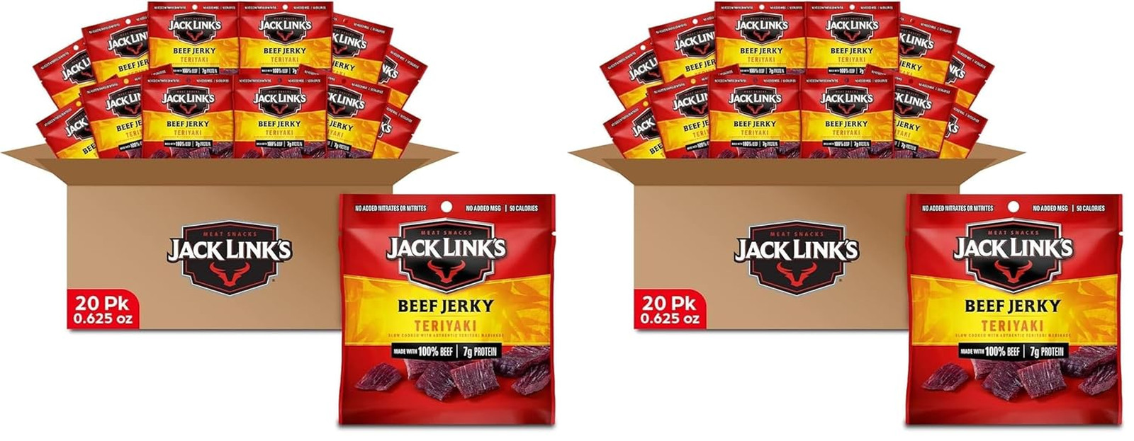 Teriyaki Beef Jerky Multipack Ready to Eat High Protein Beef Snacks 5 Pack