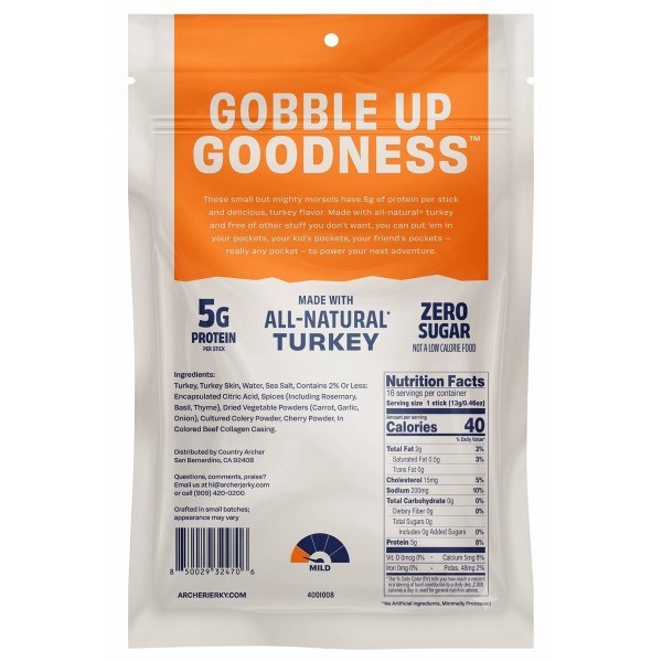 Turkey Mini Sticks – 7.36oz/16ct