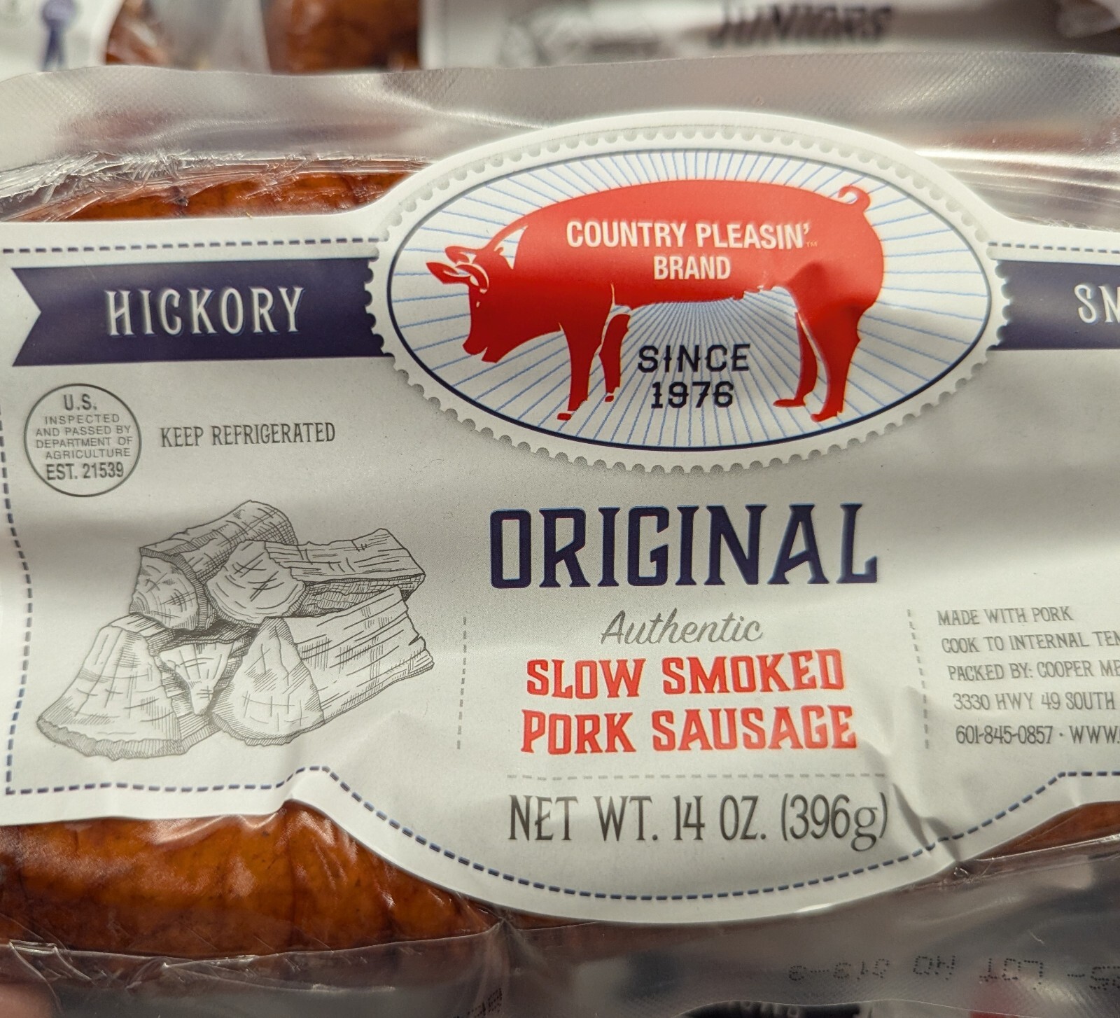 Country Pleasin’ Original Smoked Sausage 14 Oz (4 Pack)