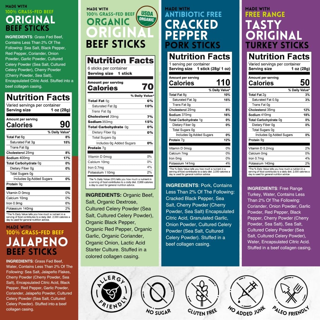 Mission Meats Variety Pack with Certified Organic Beef, Grass Fed, Free Range…