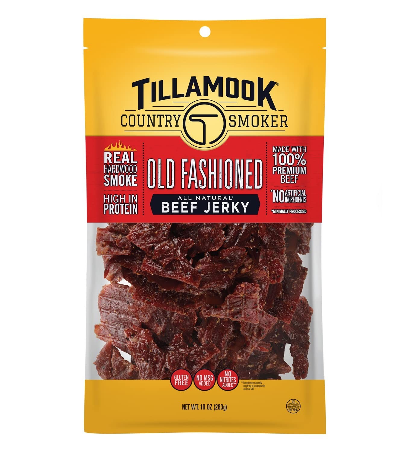 Tillamook Country Smoker Hardwood Smoked Beef Jerky 10 oz