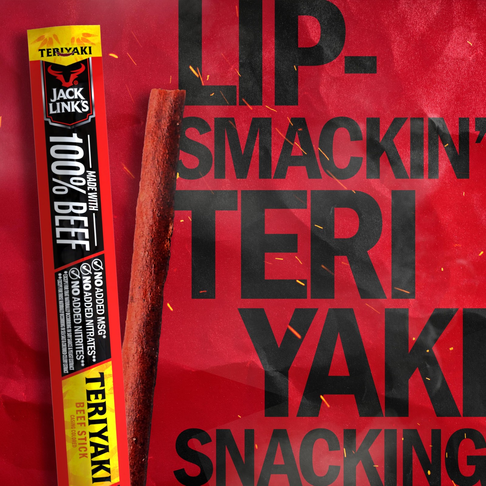 Jack Link’s Beef Sticks, Teriyaki – Protein Snack- 0.92 Oz. (20 Count)