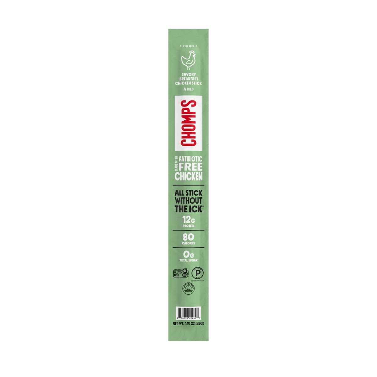 Chomps Snack Sticks Savory Breakfast Chicken Meat Sticks – 1.15oz