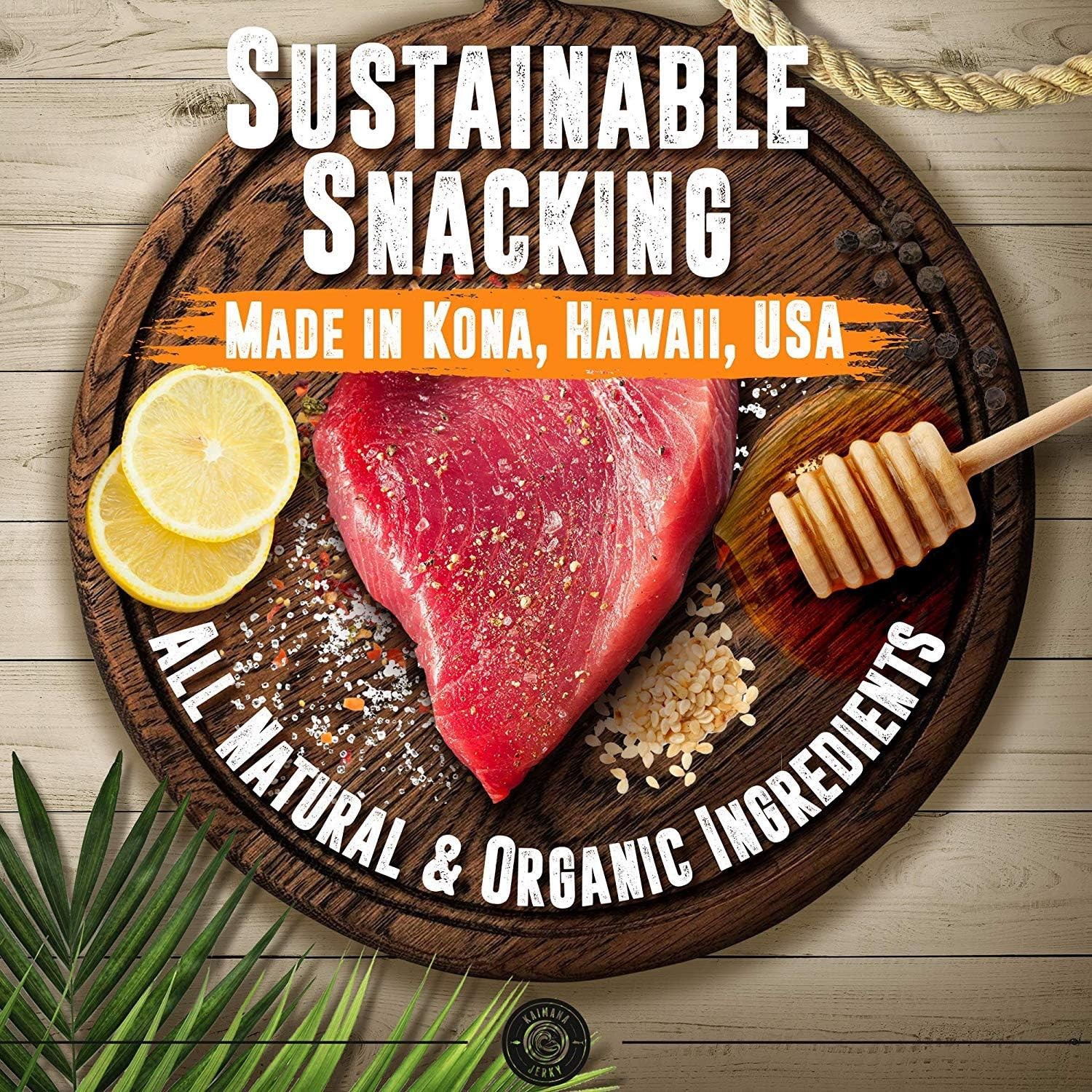 Kaimana Jerky Ahi Tuna Sampler Bundle – All Natural & Wild Caught Tuna Jerky….