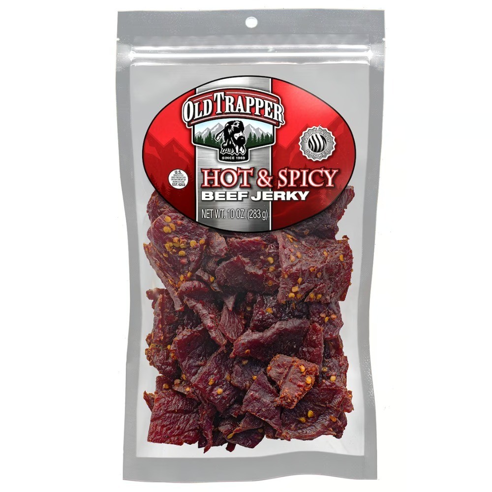 Hot Beef Jerky 10oz Resealable Bag for Snacking Protein Rich
